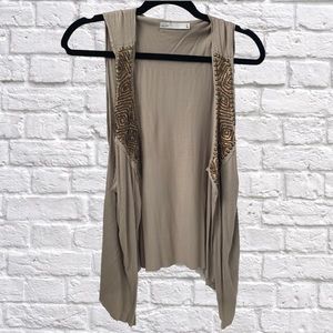 In Luv Kimono Beaded Embellishments with Fringe